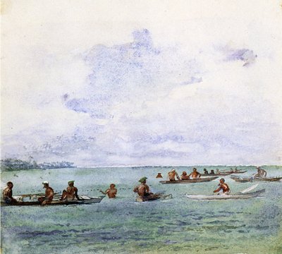 A Fishing Party, Samoa, 1890 by John La Farge or Lafarge